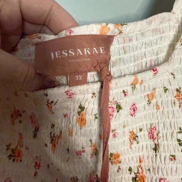 NWT Jessakae Cottagecore Long Sleeve Smocked Floral Tiers Colonial Maxi Dress - Picture 2 of 8